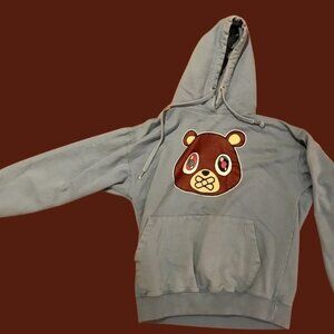 SunTees Grey Pullover Hoodie with applique bear
